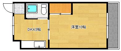 広島市西区大芝のマンションの間取り