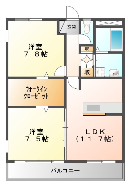 DIAMOND ダイアモンドの間取り