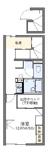 レオパレスアトリオ　Ｂの間取り