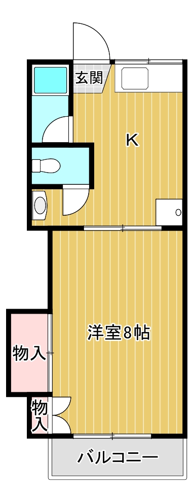 ハイツ八潮Aの間取り