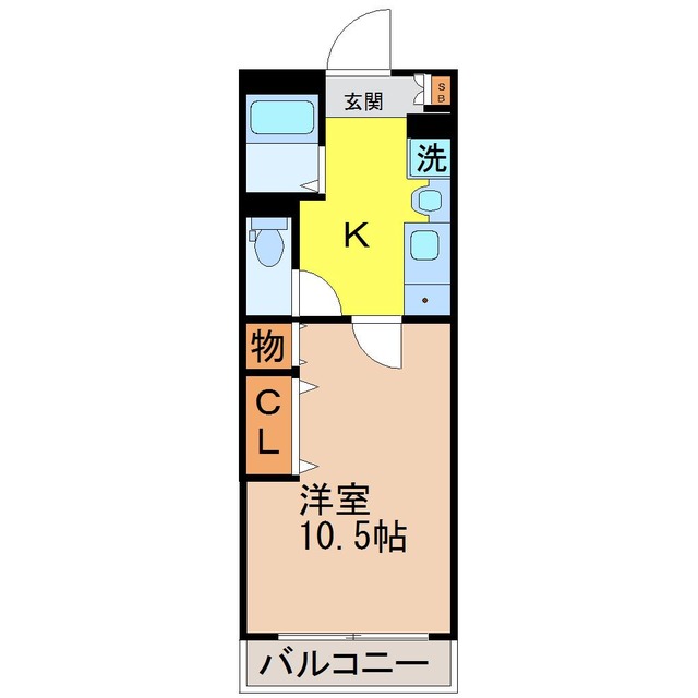 １－ＲｏｏｍＩｚｕｍｉの間取り