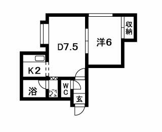 北海道札幌市手稲区稲穂三条６（アパート）の賃貸物件の間取り