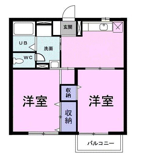 静岡県静岡市葵区与一５（アパート）の賃貸物件の間取り