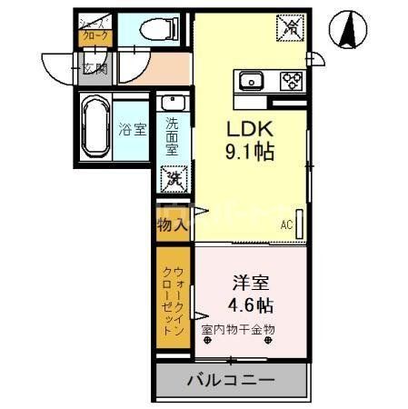 (仮)Ｄ-ＲＯＯＭ草加市氷川町の間取り