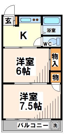 府中市四谷のマンションの間取り