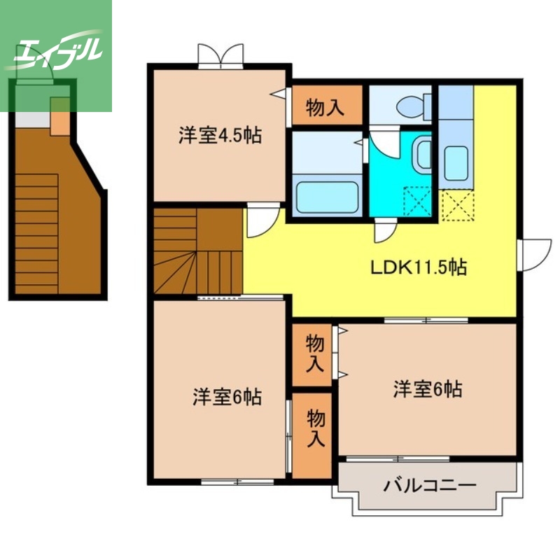 サンベールコガＡの間取り