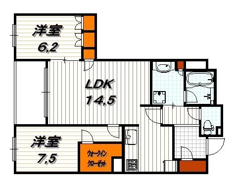 プレージア京都聖護院ノ邸の間取り