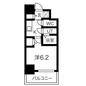 神戸市兵庫区西柳原町のマンションの間取り