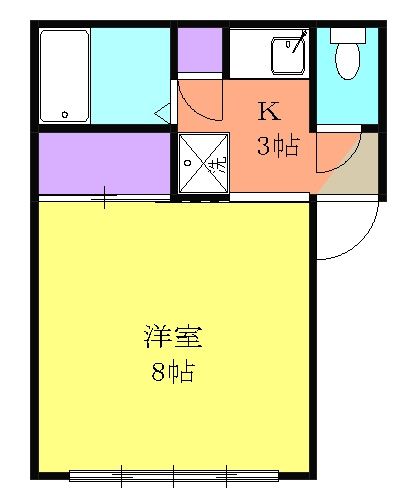 静岡市清水区上原のアパートの間取り