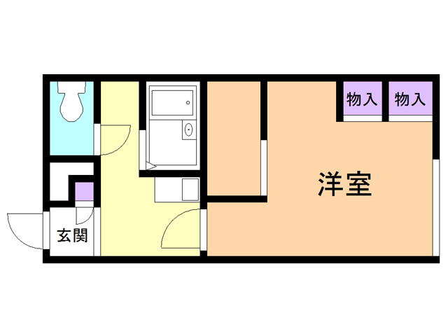 苫小牧市拓勇西町のアパートの間取り