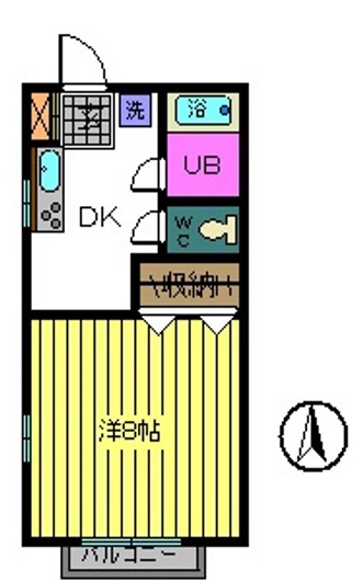 郡山市大槻町のアパートの間取り