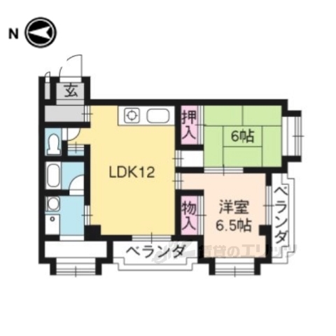 シャトー圭山の間取り