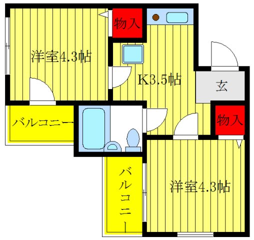 ミングルＡＰ．坂下一番館の間取り