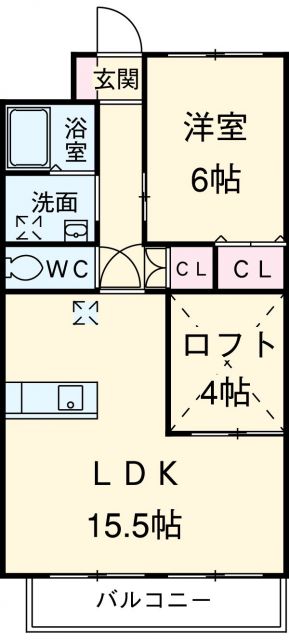 北名古屋市鹿田のマンションの間取り