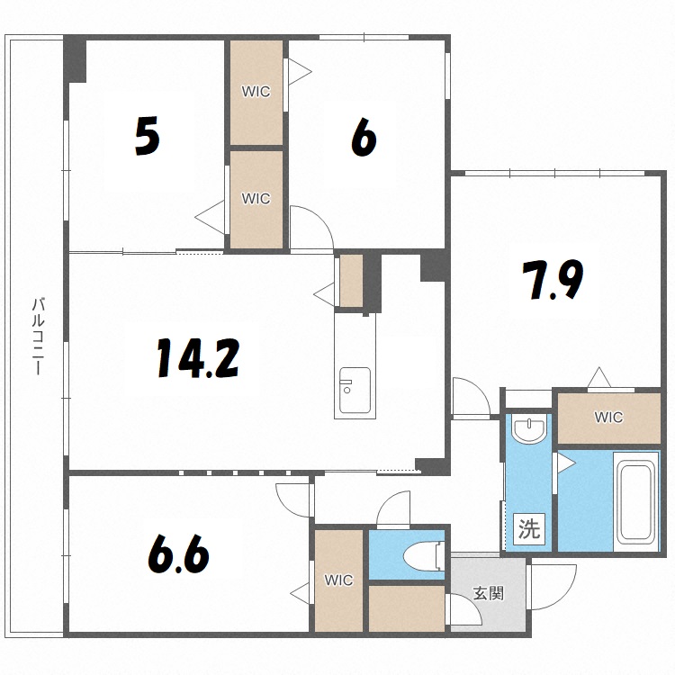 【S-RESIDENCE宮の森の間取り】