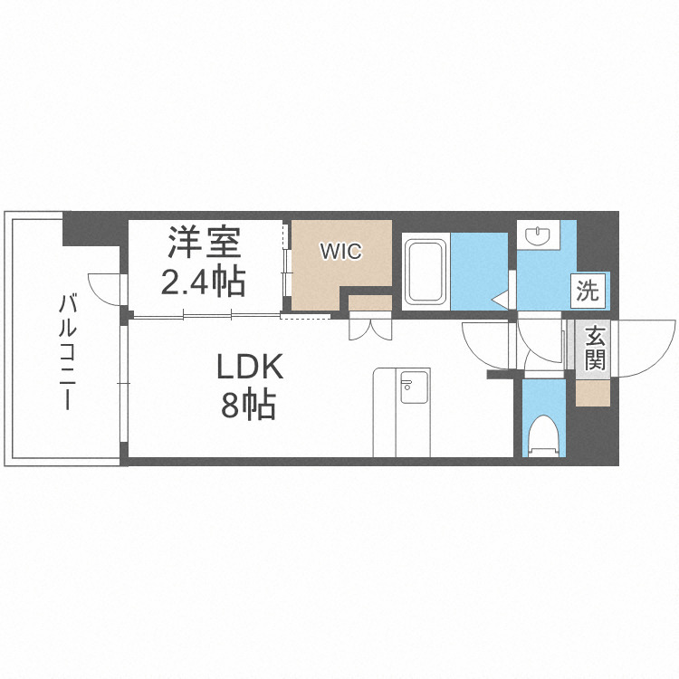 セレニテ阿波座ミラクの間取り