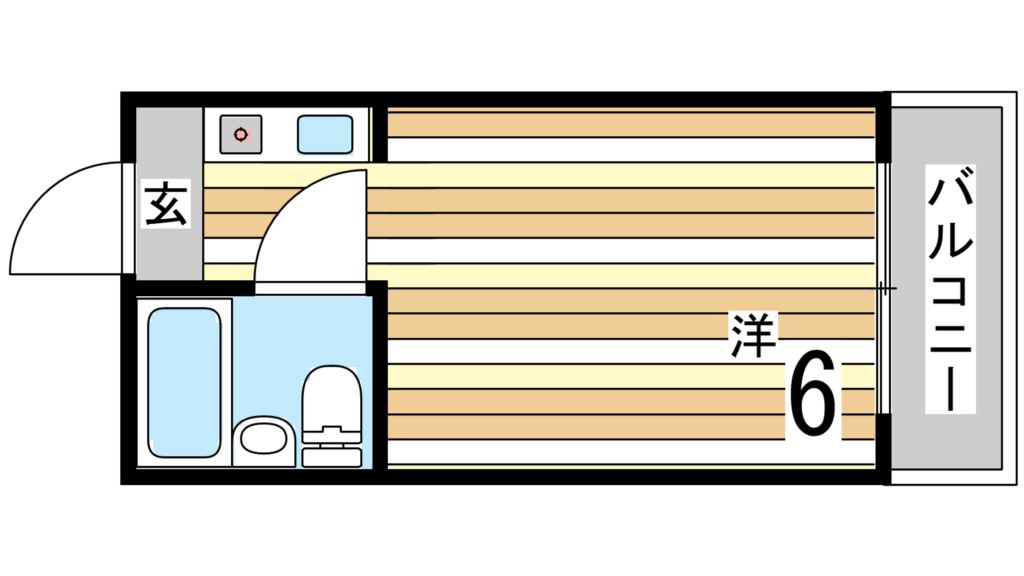 神戸市東灘区御影中町のマンションの間取り