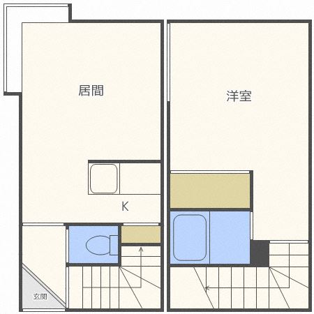 札幌市北区麻生町のアパートの間取り