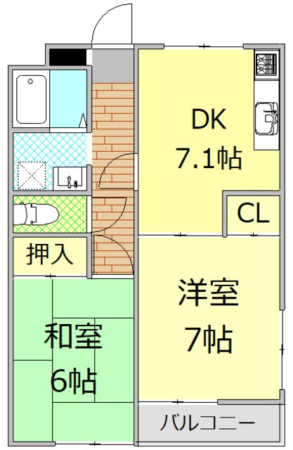 第一須走ハイツの間取り