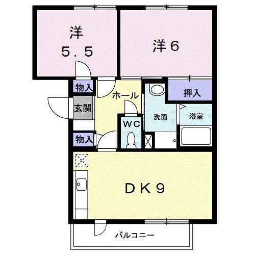 海南市名高のマンションの間取り