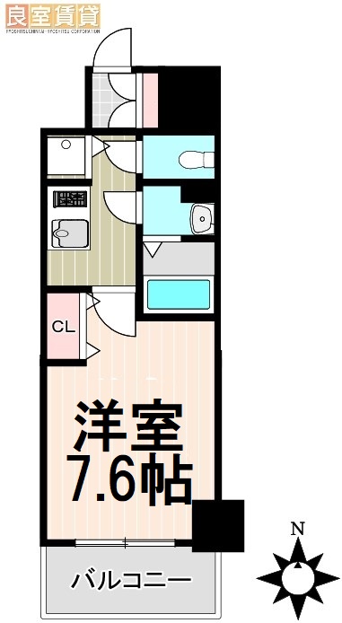 名古屋市中区大須のマンションの間取り