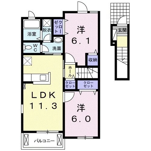 ボンヌ　ジュルネの間取り