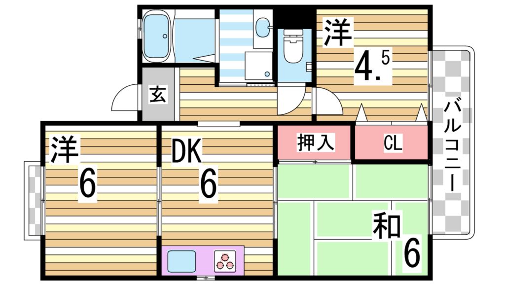 神戸市西区南別府のアパートの間取り