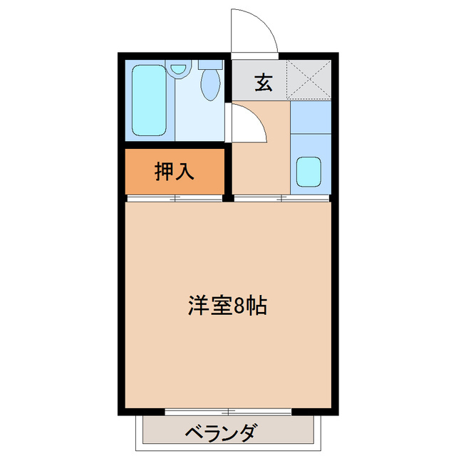 富山市新庄町のアパートの間取り