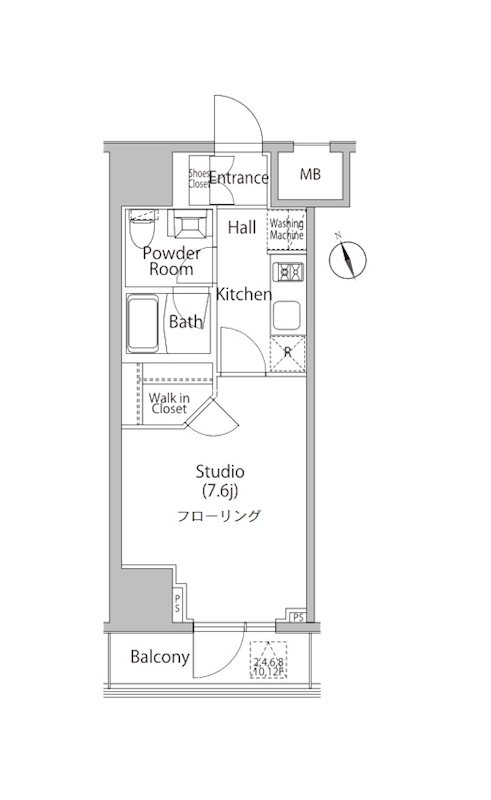 カーサスプレンディッド虎ノ門新橋の間取り