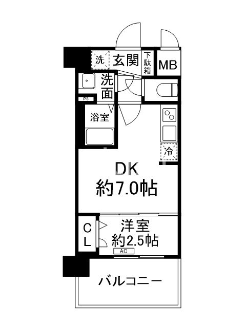 ソルテラス京都勧進橋PARK SIDEの間取り