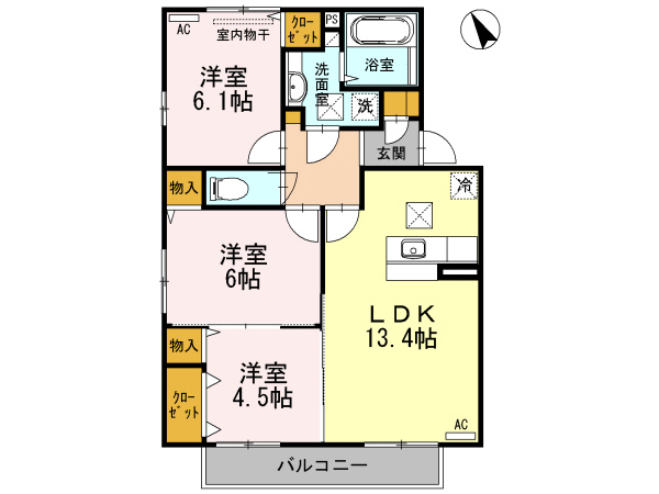 大村市池田のアパートの間取り