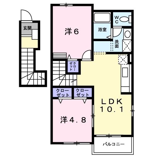 シュガーヒルＢ棟の間取り