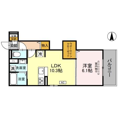 （仮称）D-room西京極殿田町PJ　C棟の間取り