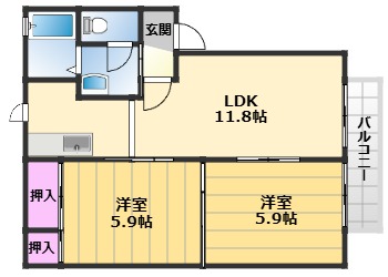 パーミーハイツの間取り