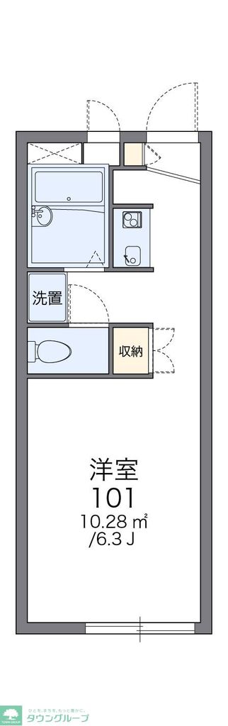 和光市中央のアパートの間取り