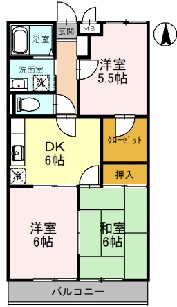 さいたま市北区土呂町のマンションの間取り