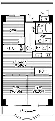 港区海岸のマンションの間取り