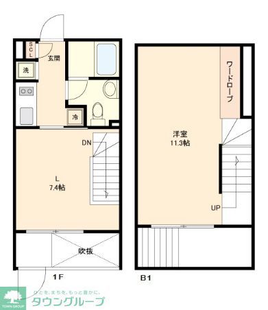 渋谷区代々木のマンションの間取り