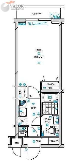 【大田区鵜の木のマンションの間取り】