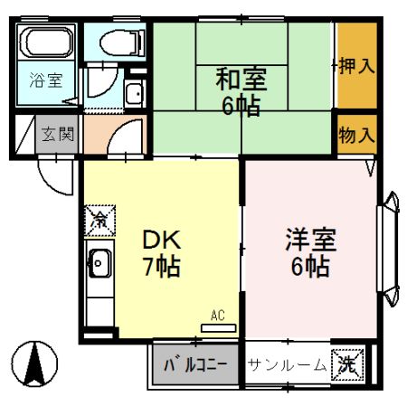 セジュール翠の間取り