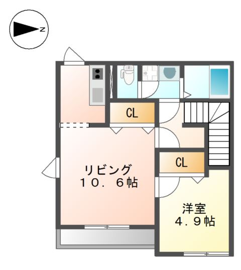 綾瀬市深谷中のアパートの間取り