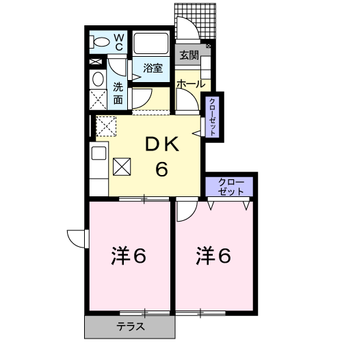 メゾンイーストII　１号館の間取り