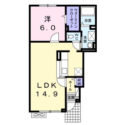 函館市石川町のアパートの間取り