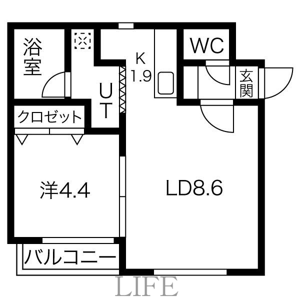 クラージュ豊平公園IIの間取り