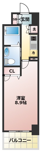 ルクレ京橋の間取り