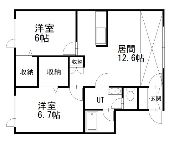 ビラ文苑3号館の間取り