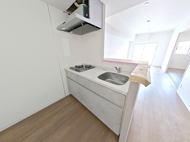 キッチン　建築中の２０４号写真