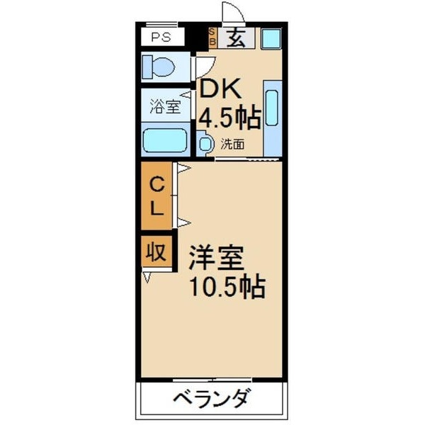 べレール岡山手の間取り写真