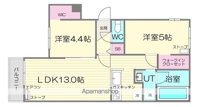 Flap福住 仮)月寒東1ー11MS A棟の間取り写真