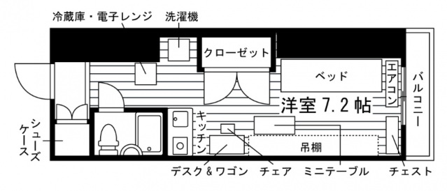 京都学生会館 リバティサークル西京極の間取り写真
